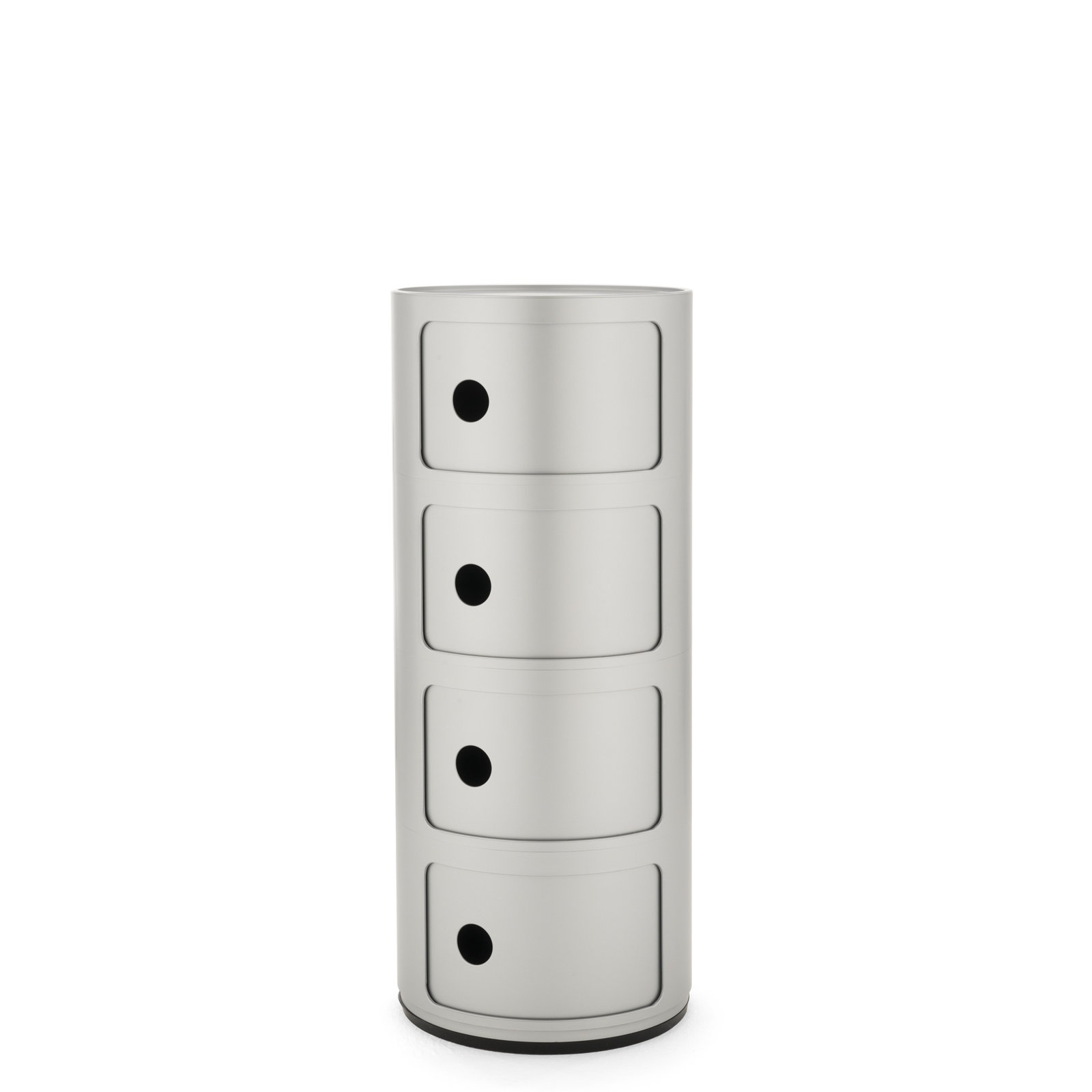 Componibili Round Modular Stacking Units, Silver, 4