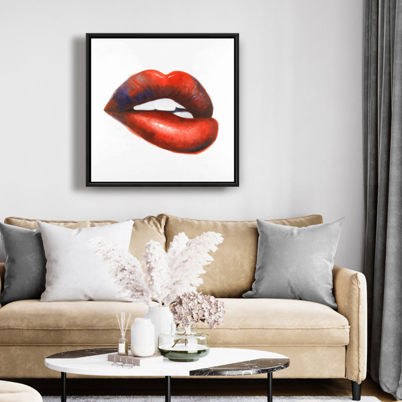«Beautiful Red Mouth», reproduction sur toile, H 24 po x l 24 po