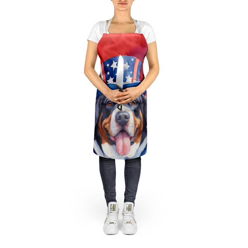 Patriotic American Apron, Greater Swiss Mountain Dog