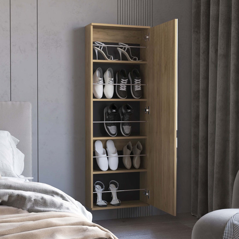 Creek Shoe Rack with Mirror and One Door