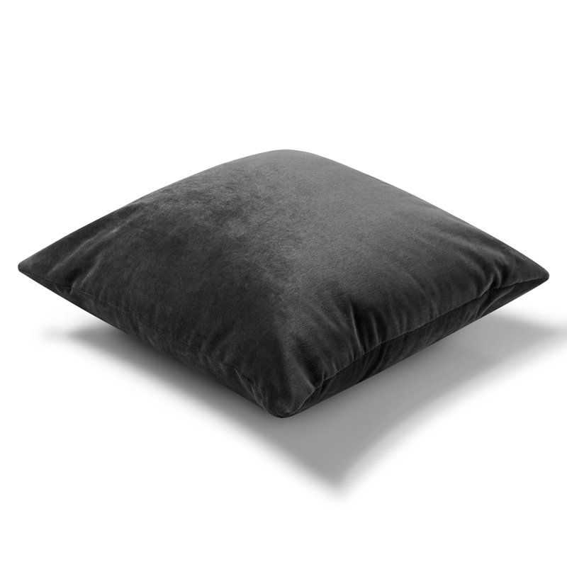 Charcoal Chic Throw Square Pillow Cover & Insert, Black