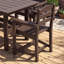  Ensemble de salle à manger 7 pièces en PEHD toutes saisons avec table de l 70,9 po, 6 fauteuils et trou pour parasol-1599886306