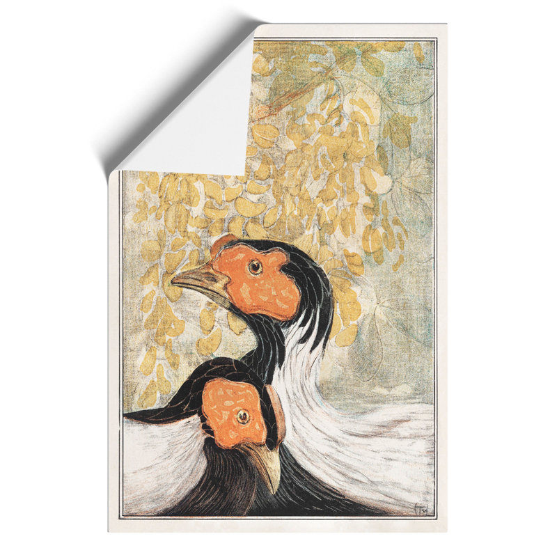 Two Silver Pheasants by Theo van Hoytema - Frameless Print, 30cm H x 21cm W x 0.1cm D