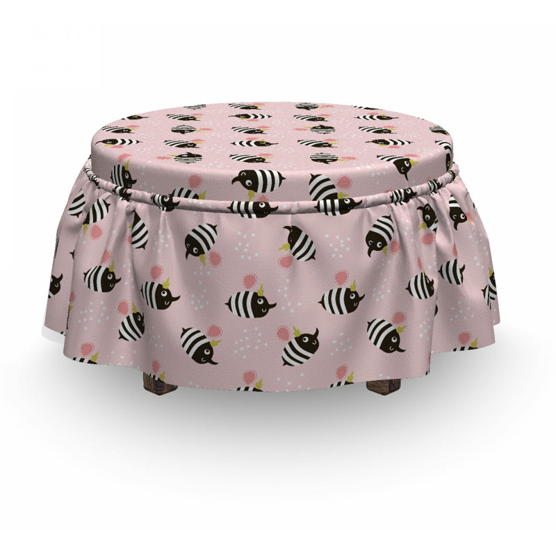 Housse pour repose-pieds dessins d’abeilles