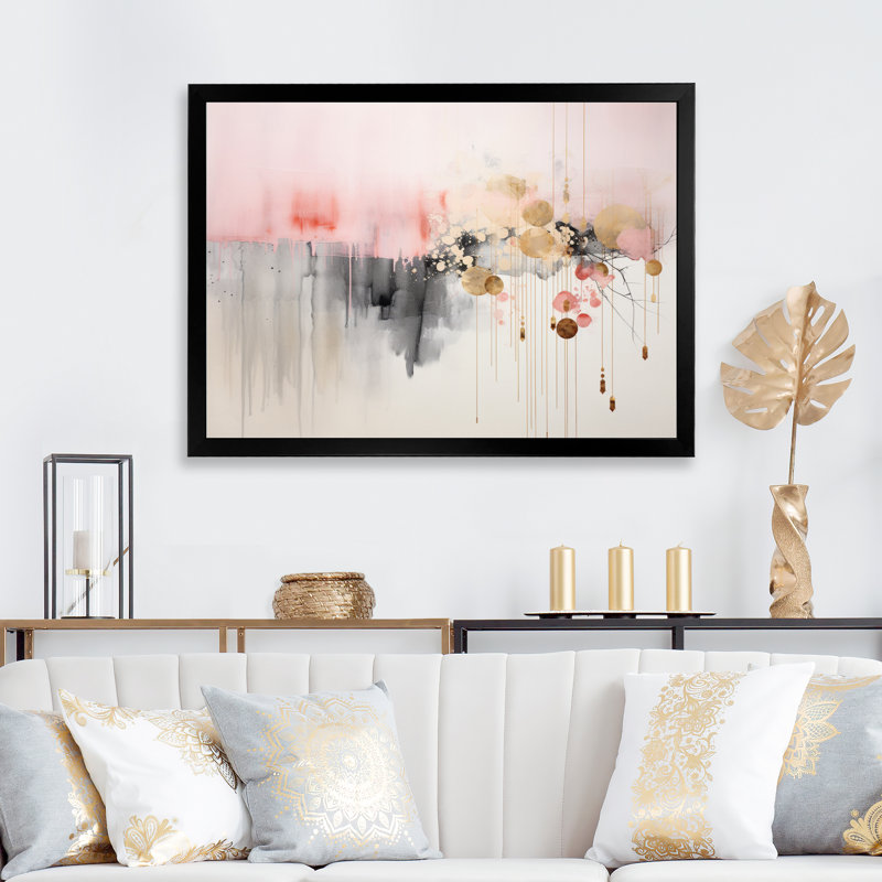 Lustre Sumi Zen VI, reproduction d'art sur toile, H 12 po x l 20 po x P 1 po, Encadrement doré