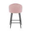 Upholstered Counter Stool with Metal Frame-395613086