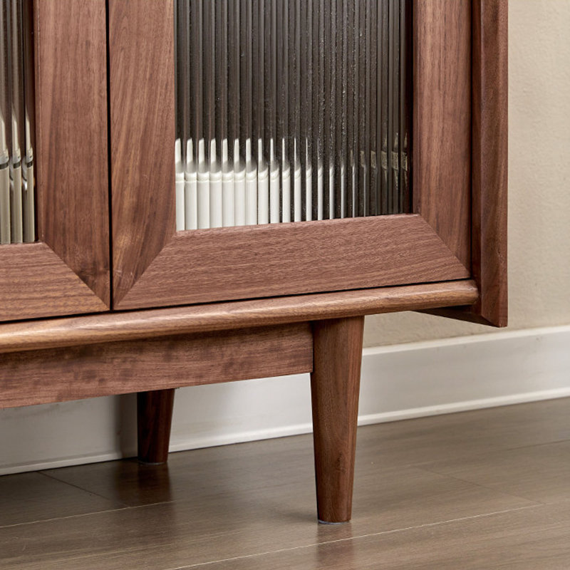 Buffet moderne en bois massif minimaliste, H 37,41 po x l 59,05 po x P 15,74 po