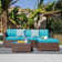 Abler Wicker 3 - Person Modular Patio Conversation Sets with Cushions