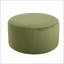 Repose-pieds rond moderne en velours vert olive - siège supplémentaire / table d'appoint l 30 po x H 16 po | Vert olive | Velours