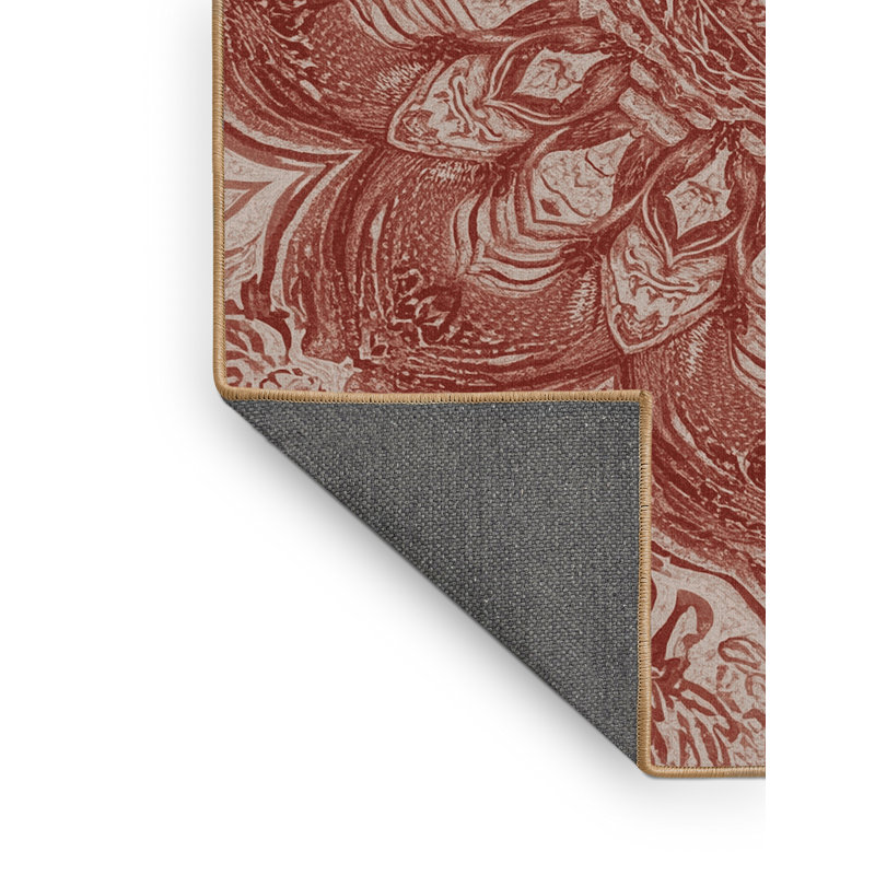 Soft Plush Fanelli Valentines Modern & Contemporary Abstract Area Rug in Brown – LightBrown Binding, 3x5