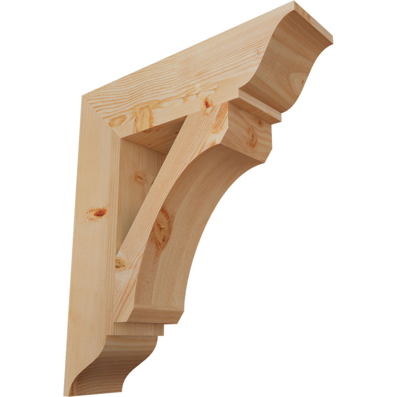 Support en bois rustique traditionnel BKTLEC01, Douglas (lisse), H 28 po x l 5,5 po x P 24 po