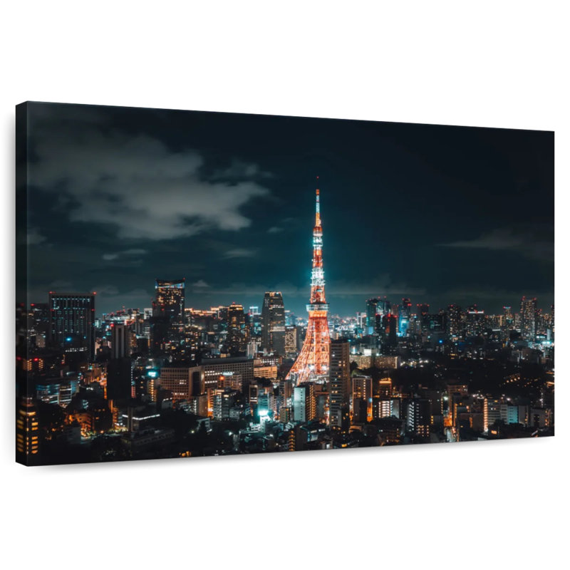 Ravi Glowing Tokyo Tower, 34" H x 51" W