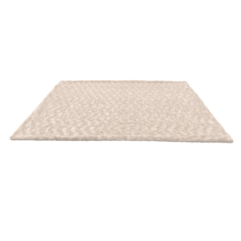 Large Cream Faux Fur Pet Blanket, 40x50