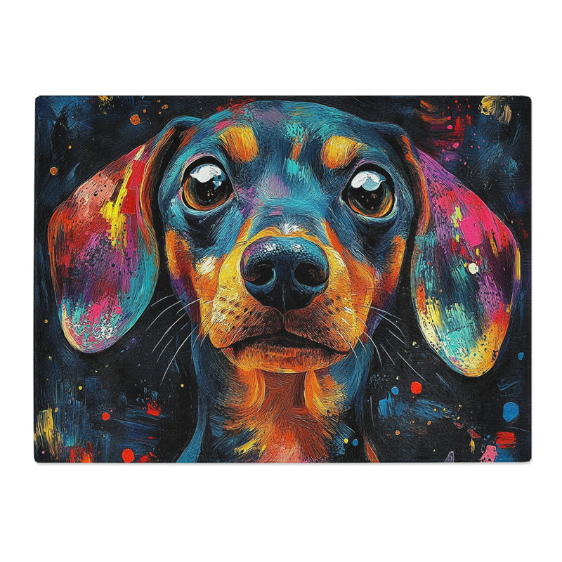 Dachshund Dog Vol.2  Glass Chopping Board