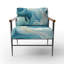Fauteuil d'appoint rembourré abstrait Ocean Spray-1855860851