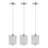 3Pcs Crystal Chandelier Lighting Adjustable Hanging Lamp Pendant Light Fixture