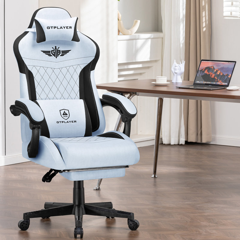 Metro Lane Adjustable Swiveling PC & Racing Game Chair, Blue