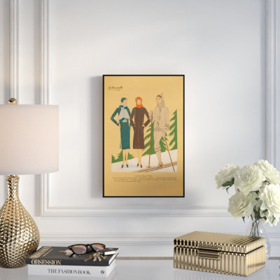« ladies ski », reproduction sur toile encadrée