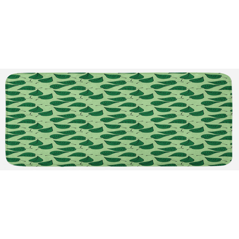 Tapis de cuisine à feuilles