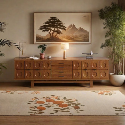 Modern large capacity storage TV cabinet