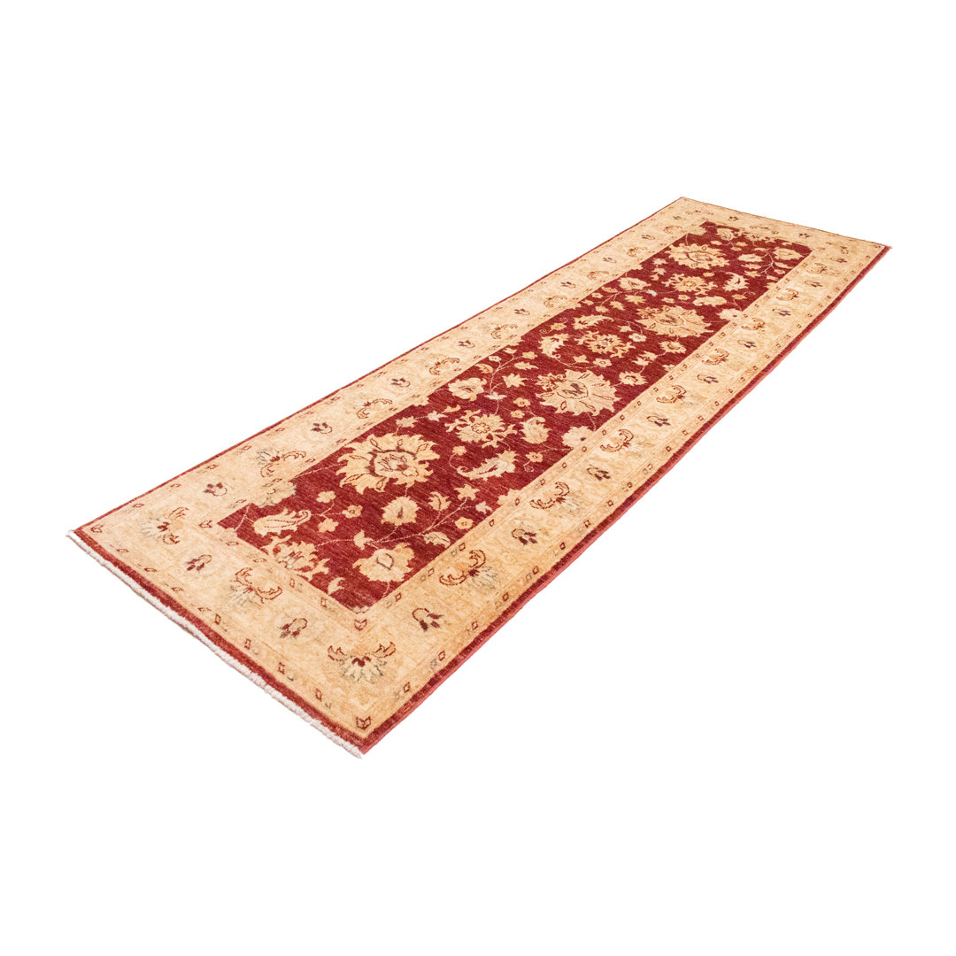 Daniel Handmade Flatweave Wool Beige/Red Rug