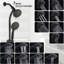 Système de douche spa noir mat avec perceuse - glissière en acier inoxydable et 7 fonctions à deux modes de barre de tête