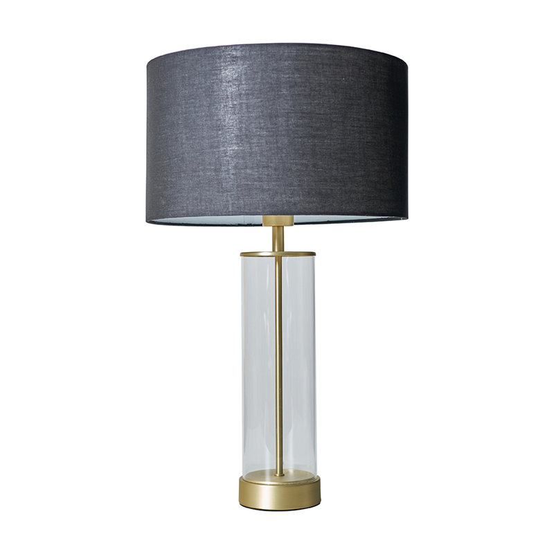 Yawen Glass Table Lamp, Gold, Beige/Gold