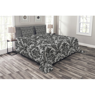 Adker Black/White Microfibre Bedspread Set