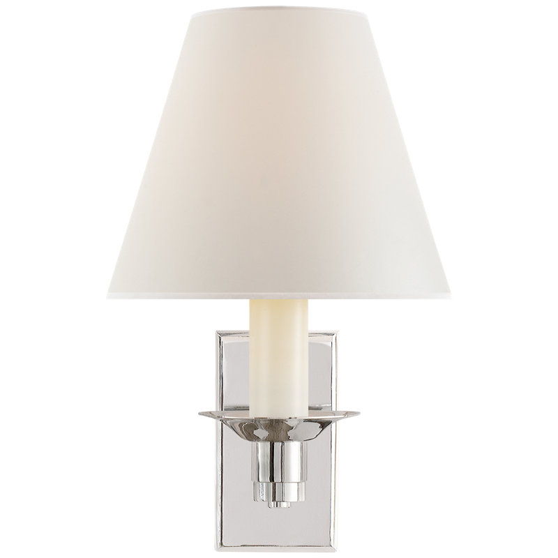 Ralph Lauren Evans Library Sconce, Polished Nickel