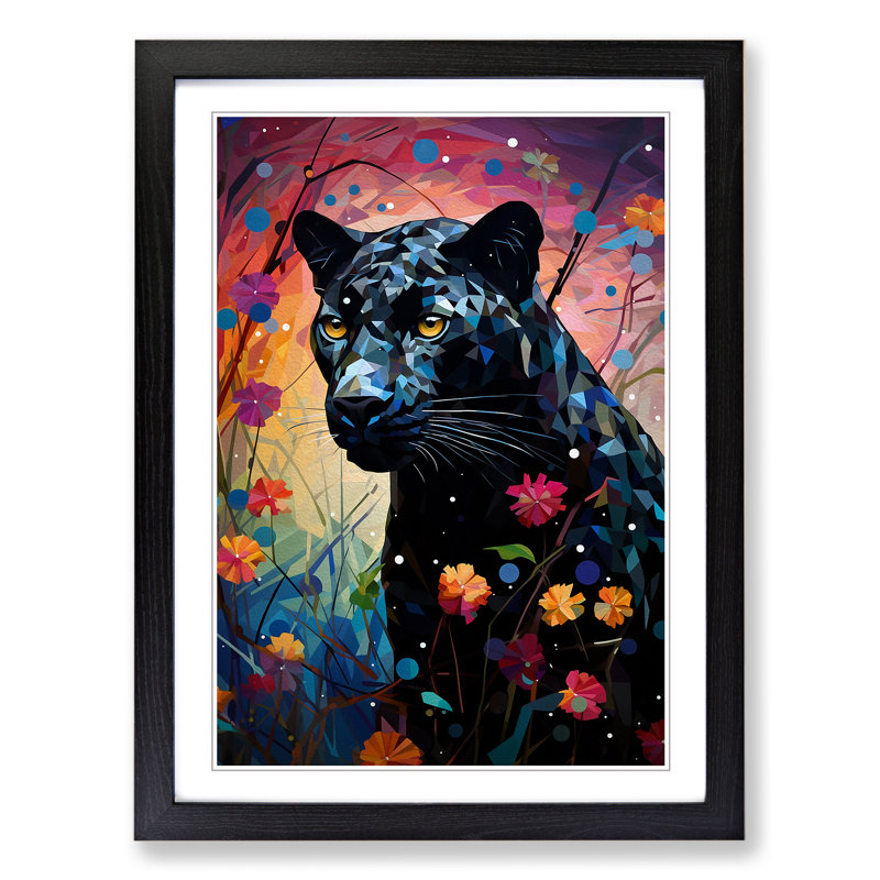 Panther Orphism - Framed Print, Black Framed, 46cm H x 34cm W x 2" D