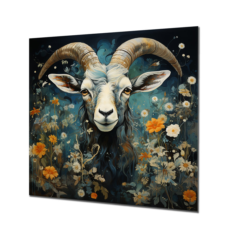 Art mural en métal bleu et jaune, H 16 po x l 16 po
