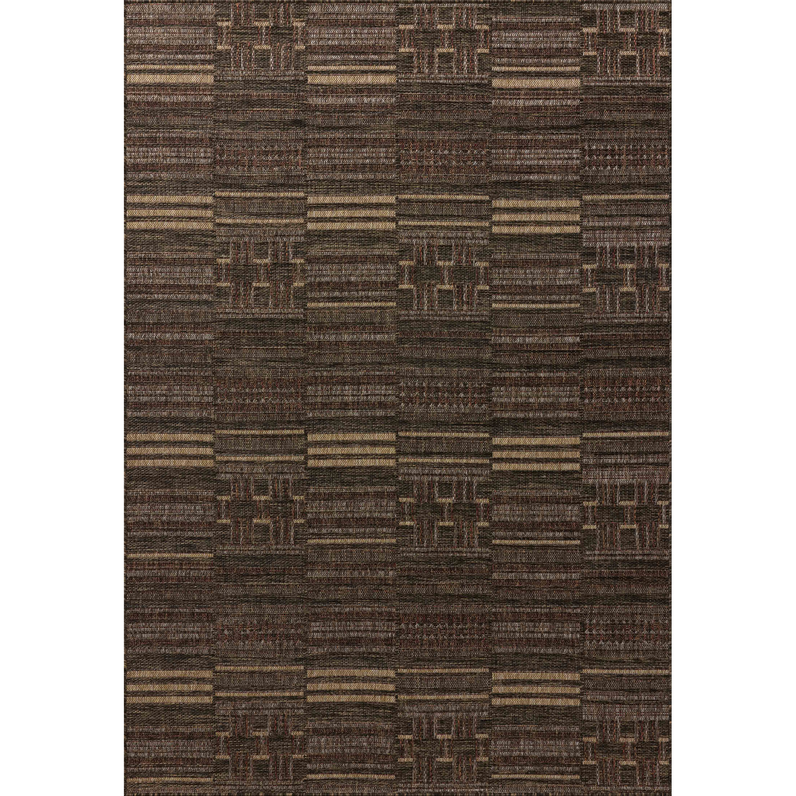 Altia Spice Tobacco Geometric Outdoor Rug, Rectangle 2'3" x 3'9"