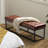 Anahli 60'' W Modern Industrial Genuine Leather Bench with Tufted Design-1028906485