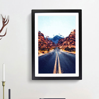 Road to the Valley of Fire - Picture Frame Painting Print
