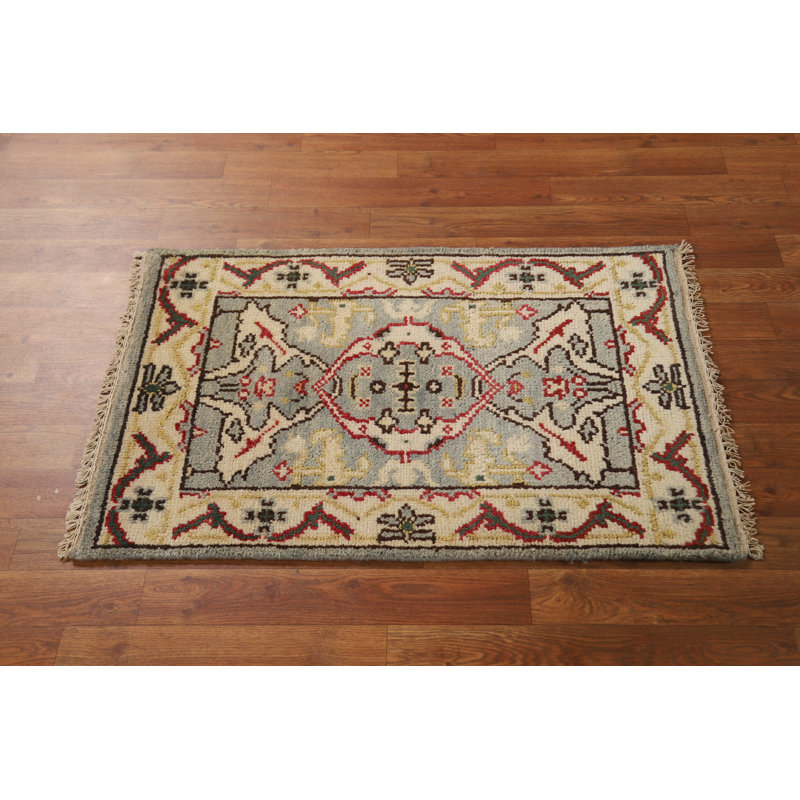 Tapis de vestibule oriental géométrique Oushak 2x3
