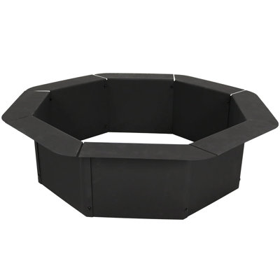  38" Heavy-Duty Octagon Steel Wood-Burning Fire Pit Insert