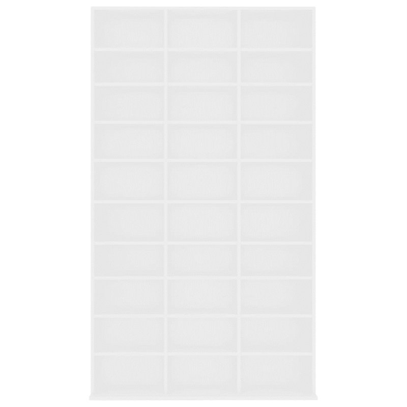 CD Cabinet White Engineered wood 40.2 x 9.1 x 69.9 in CD Cabinet, White