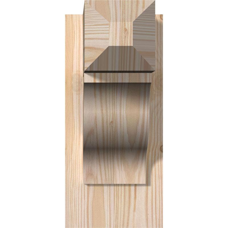 L 5 1/2 po x P 12 po x H 12 po Funston Craftsman lisse, sapin Douglas, H 12 po x l 5,5 po x P 12 po