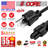 5Core Extra Long AC Wall Power Cord for Led TV Vizio Samsung 6 Ft 2 Prong