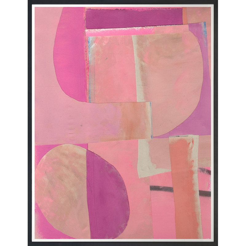 Pretty In Pink Print by Ngo, PC, Black Framed, 44" H x 34" W