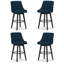 Tabouret de bar et de comptoir pivotant en bois massif Malakeh-1036082115-1006686162-1006686163
