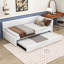 Lit de jour simple rembourré avec lit gigogne simple-528733631