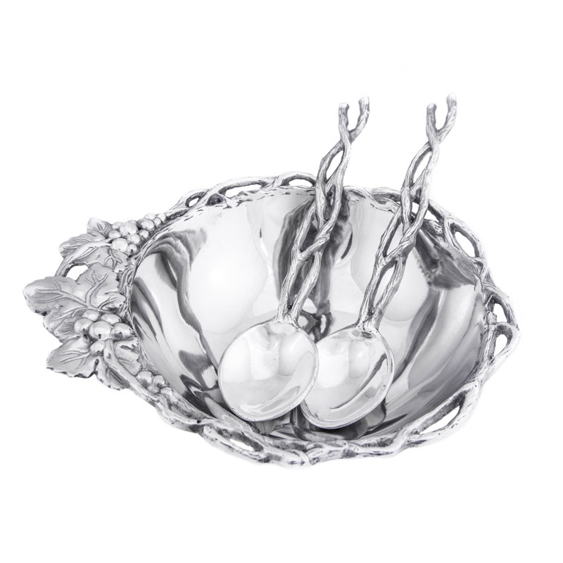 Arthur Court Designs Grape Aluminum Salad Bowl
