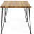 Tindley Acacia Square Solid Wood Top with Iron Base Dining Table