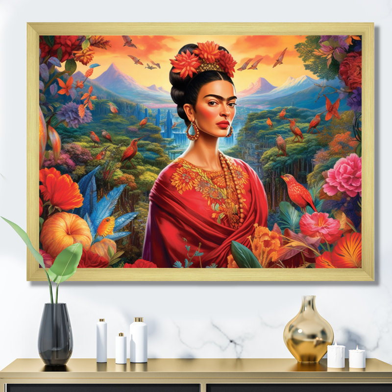 Empowering Women - Woman, art mural, Cadre photo doré simple, H 34 po x l 44 po x P 1,5 po