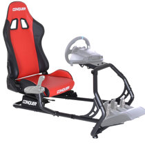 Minneer Real Gaming Racing Seat with Neck Pillow and Waist Pillow Ergonomic Computer Video Game Chair Red