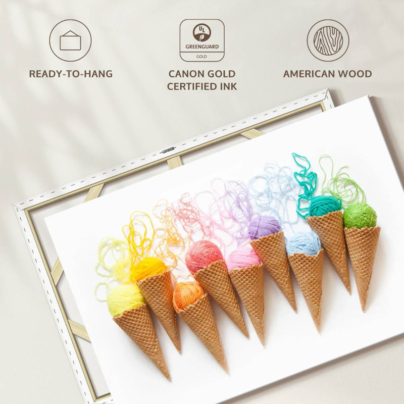 " Ice Cream Threads Canvas Print ", 34" H x 51" W x 1.25" D