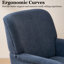 Upholstered Armchair with Footstool-885049401