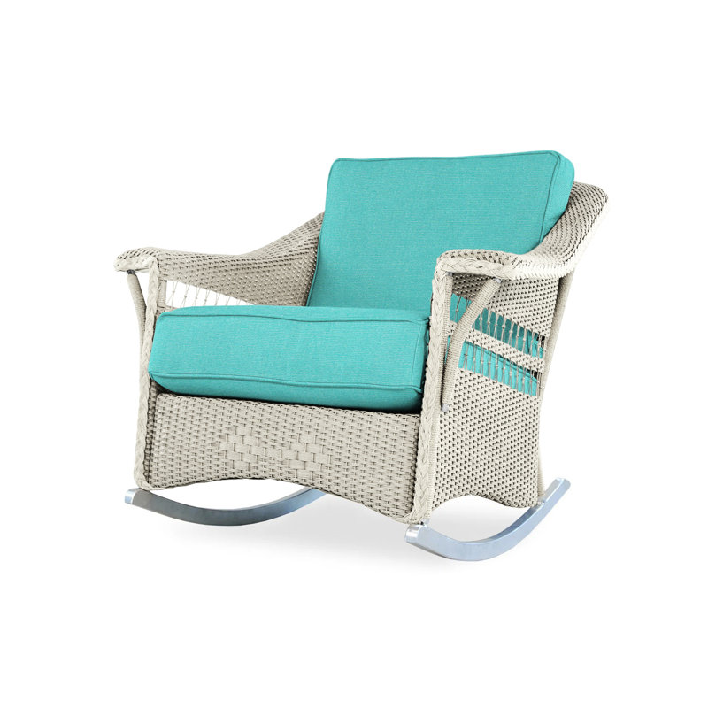Nantucket Outdoor Rocker Chair, Linen, Callen Celadon
