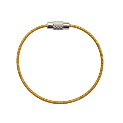 Wire lock wire Color Coated Wire Rope Keychain Key Ring Stainless Steel Keychain Rubber Coated Wire Ring Wire Lock Buckle